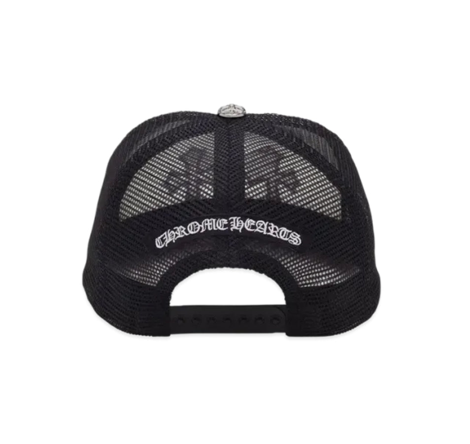 Chrome hearts 3 cross patch trucker cap (Black/white/red/blue)