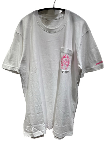 Chrome hearts pink horseshoe tee (white)
