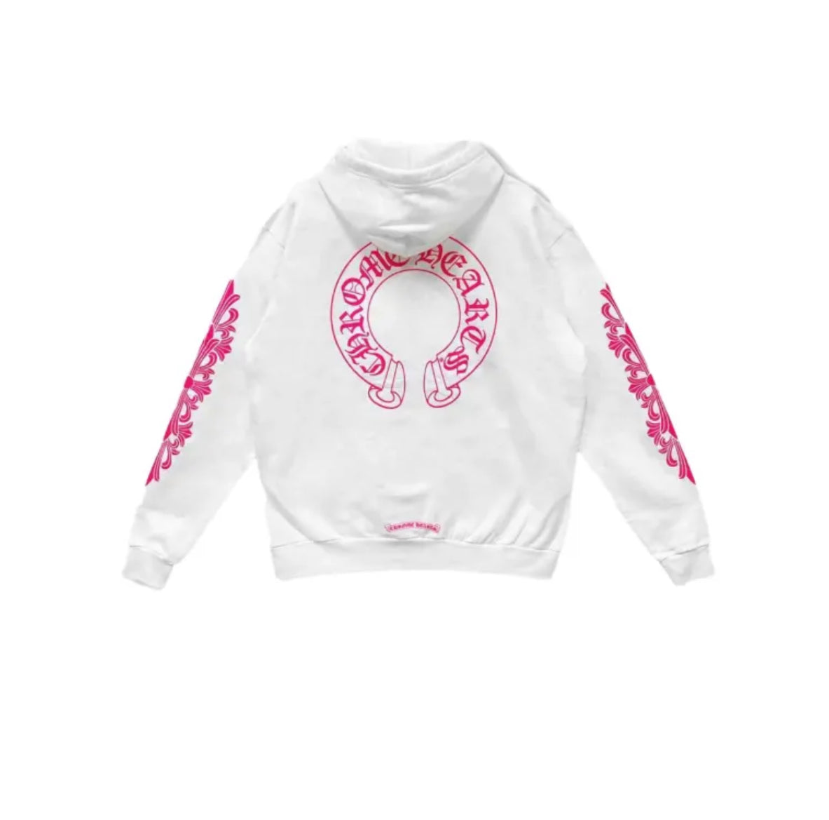 Chrome hearts horseshoe floral pink hoodie