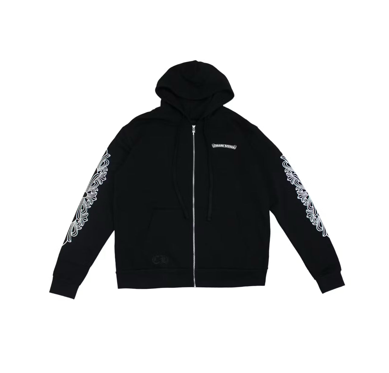 Chrome hearts "eye chart zip hoodie"