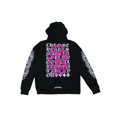 Chrome hearts "eye chart zip hoodie"