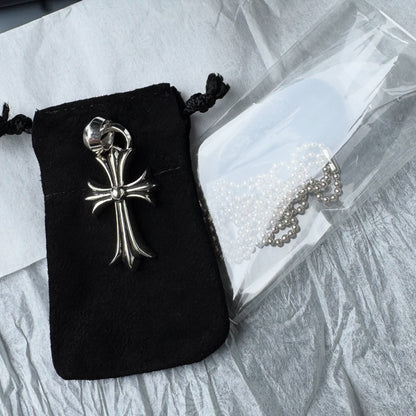 Chrome hearts small cross chain with bale + 30" necklace
