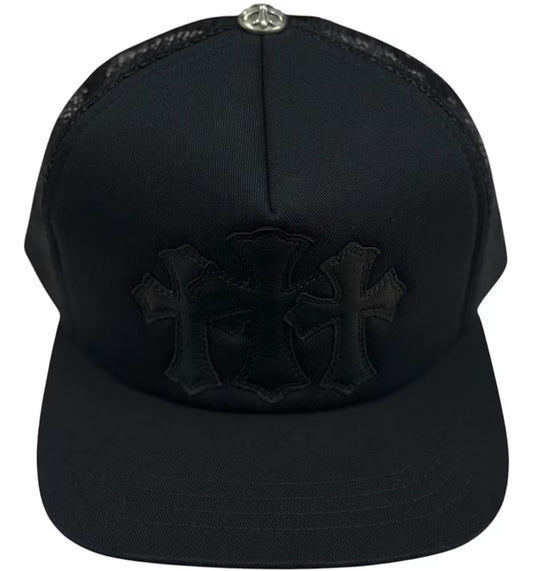 Chrome hearts cemetery triple black trucker