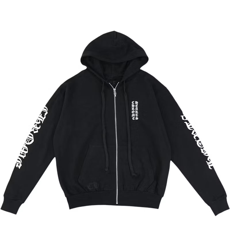 Chrome hearts vertical zip hoodie (M)