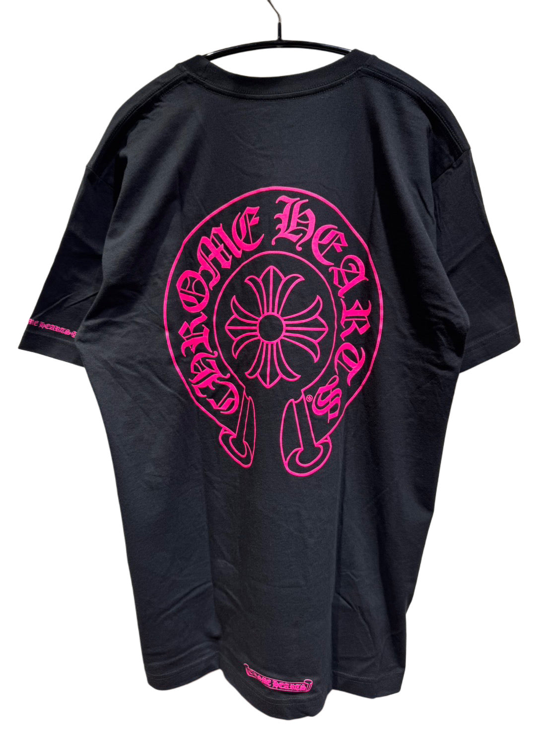 Chrome hearts pink horse shoe tee (black)