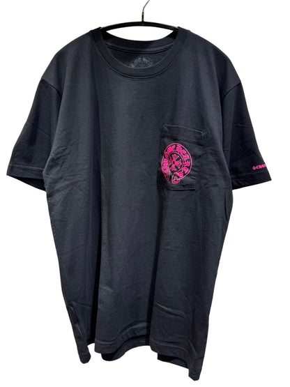 Chrome hearts pink horse shoe tee (black)