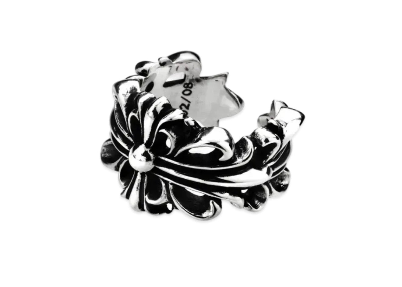 Chrome hearts double floral cross
