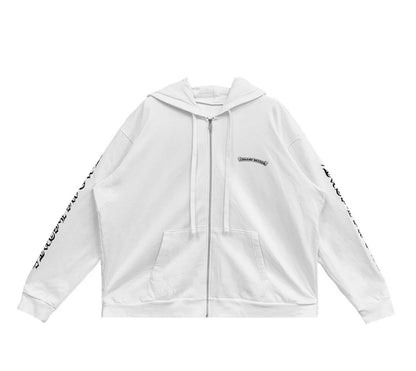 Chrome hearts scroll zip hoodie