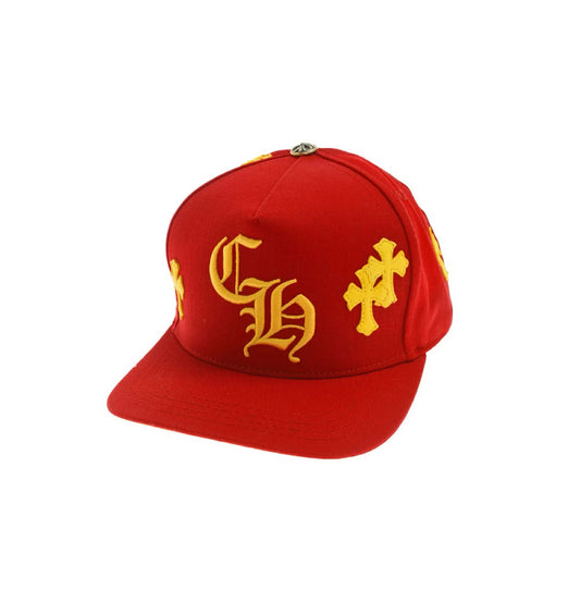 Chrome hearts cross patch baseball cap (cherry)