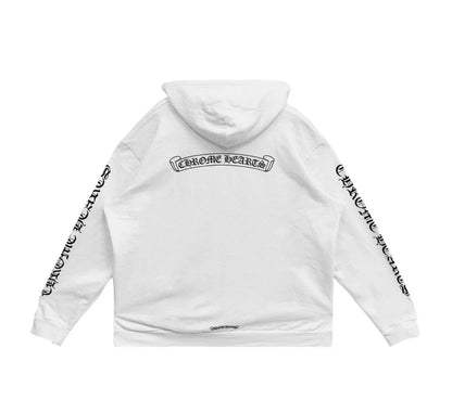 Chrome hearts scroll zip hoodie