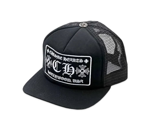 Chrome hearts ch hollywood trucker (black)