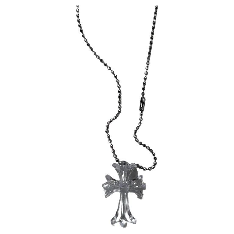 Chrome hearts silicone necklace (crystal)