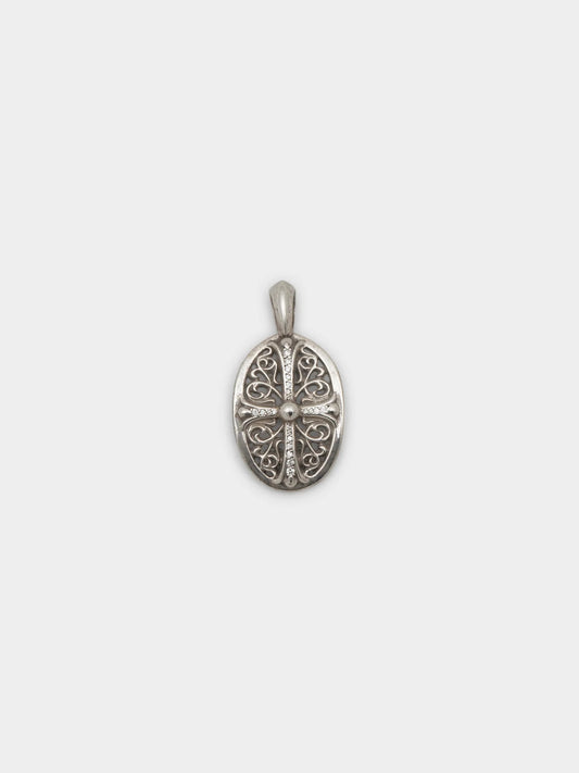 Chrome Hearts Oval Cross Pave Dia .925