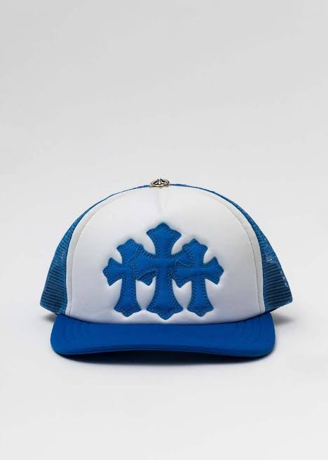 Chrome Hearts Cemetery leather trucker cap