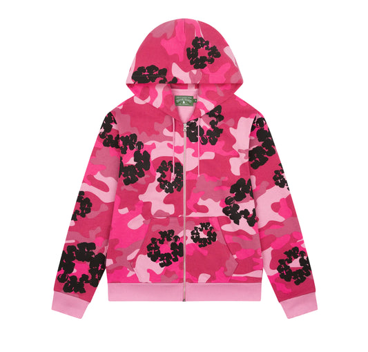 Denim Tears (Pink camouflage wreath hoodie)