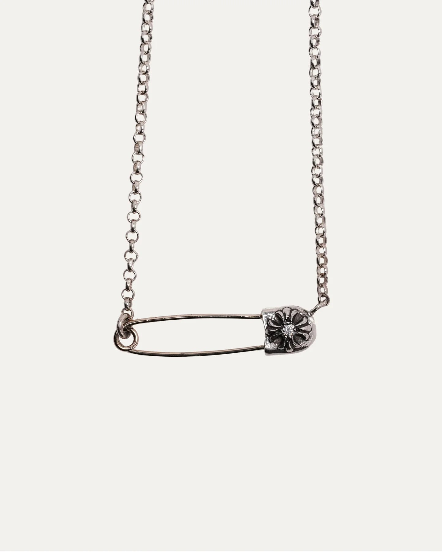 Chrome hearts safety pin pave dia