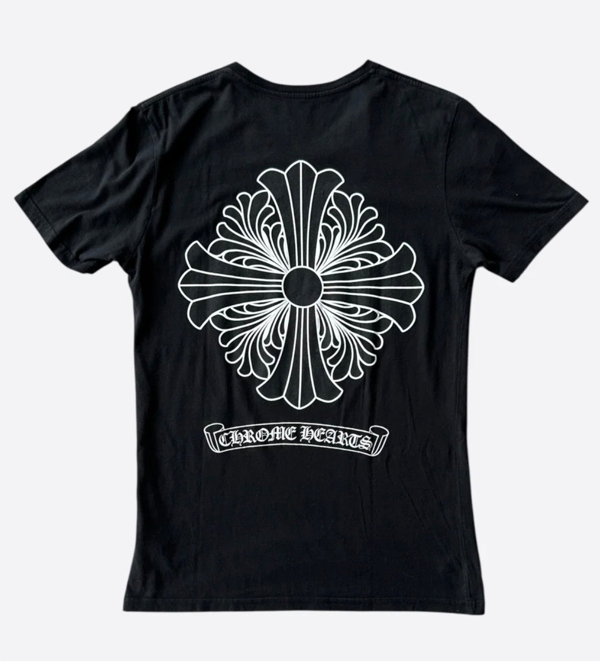 Chrome Hearts Plus Scroll Logo Tee (M)