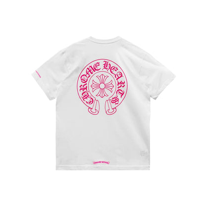 Chrome Hearts Horseshoe White Pink Tee (XL)