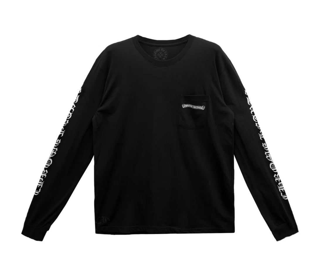 Chrome Hearts Scroll Logo Long Sleeves Tee (XL)
