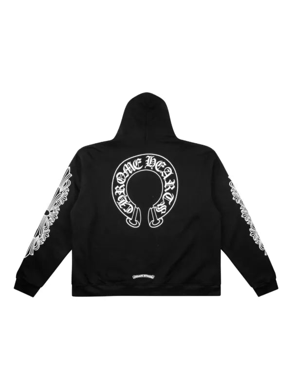 Chrome Hearts Horseshoe Floral Zip Hoodie (L)
