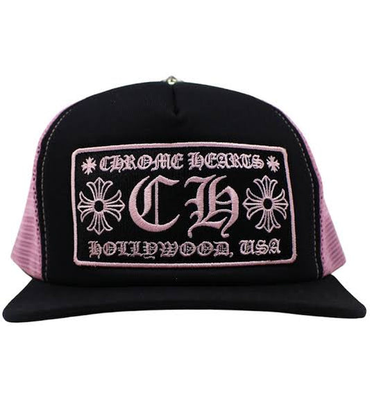 Chrome hearts cemetery trucker pink