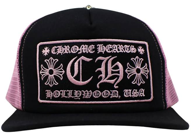 Chrome Hearts Hollywood Pink Trucker Cap
